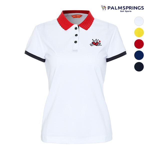 ÁO GOLF POLO NỮ NGẮN TAY PALMSPRINGS STSL182256 WHITE