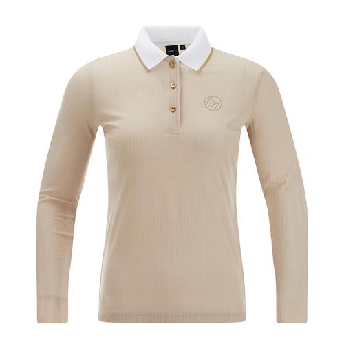 ÁO GOLF NỮ DÀI TAY SGF67 L0Y120453 BEIGE 