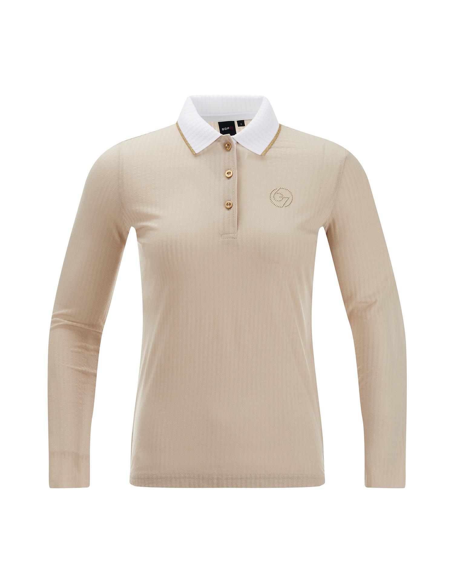 ÁO GOLF NỮ DÀI TAY SGF67 L0Y120453 BEIGE 