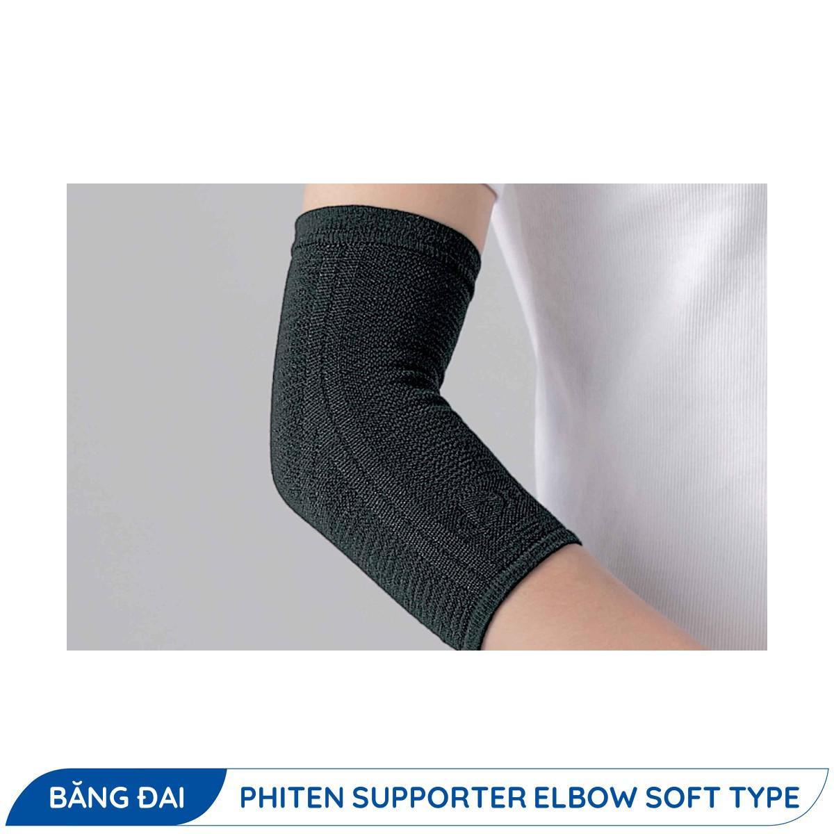 BĂNG KHỦY TAY PHITEN SUPPORTER ELBOW_SOFT TYPE BLACK  AP171014 / AP171016