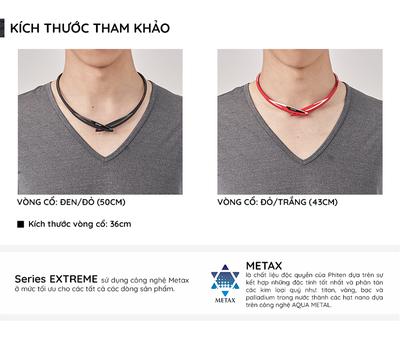 VÒNG CỔ PHITEN RAKUWA NECKLACE EXTREME CROSS RED/WHITE TG783053