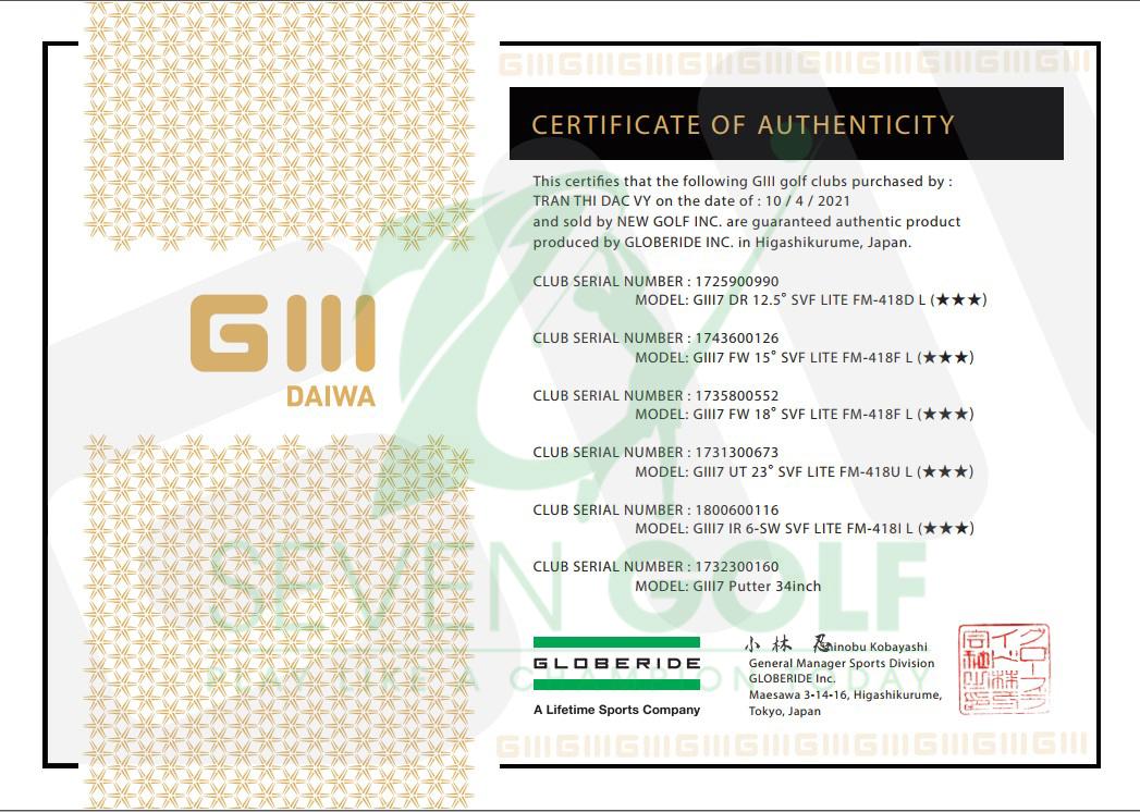 Full set bộ gậy Daiwa_GIII Signature 5 4 Sao