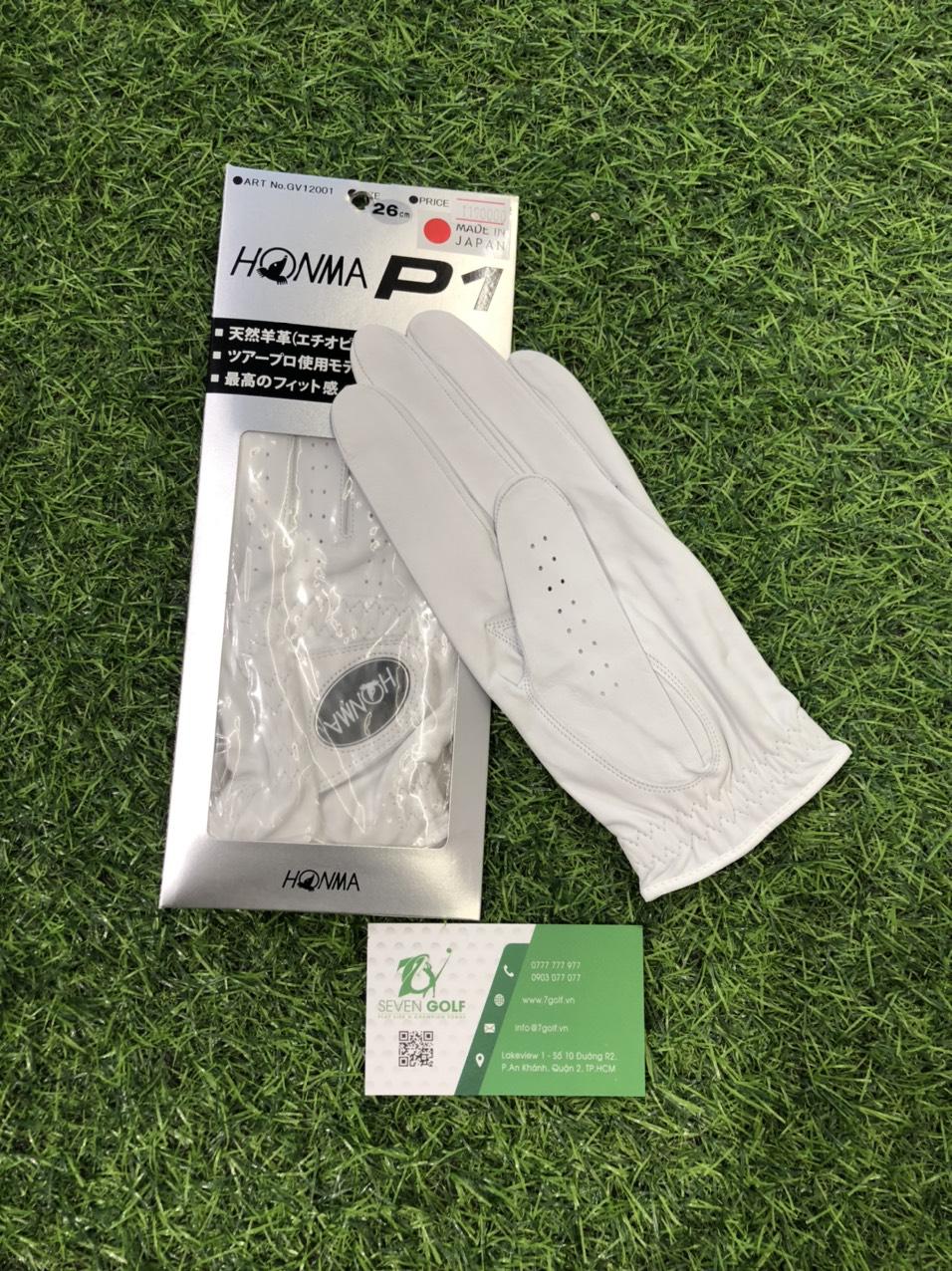 Găng tay golf da Honma P1 Glove (Natural Leather) GV12001 - Giành cho người thuận tay phải