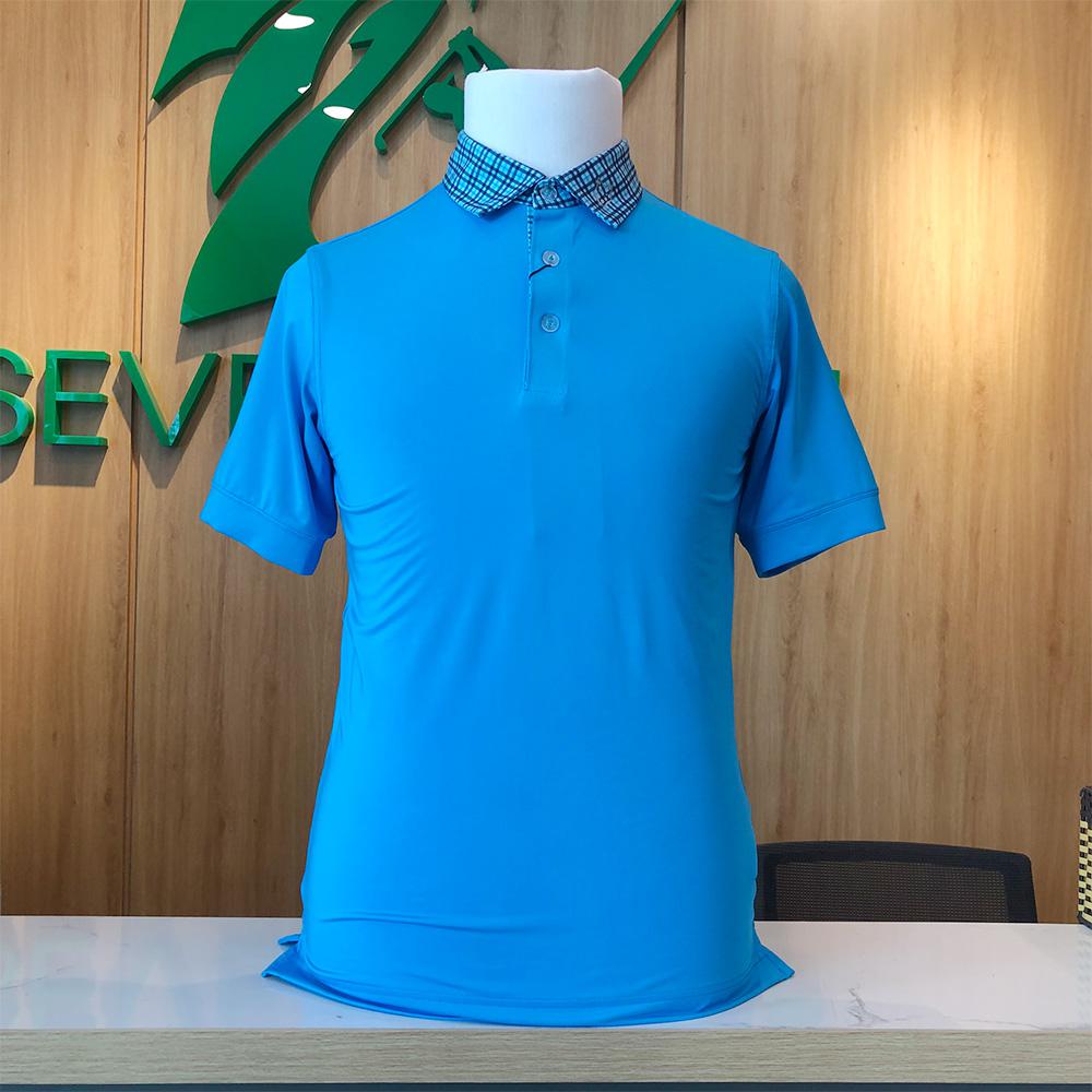 Áo golf nam ngắn tay Handee AM0216 Xanh phối cổ Navy