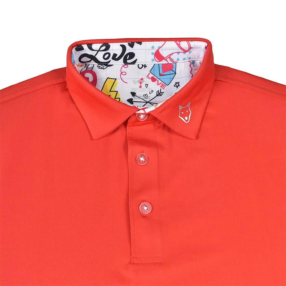 Áo golf nam ngắn tay Handee HD AM05 Red đắp đô họa tiết