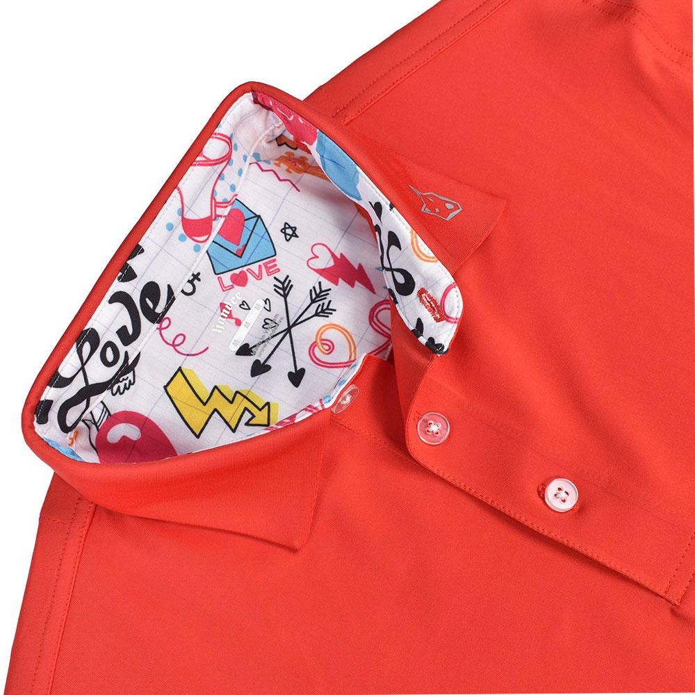 Áo golf nam ngắn tay Handee HD AM05 Red đắp đô họa tiết